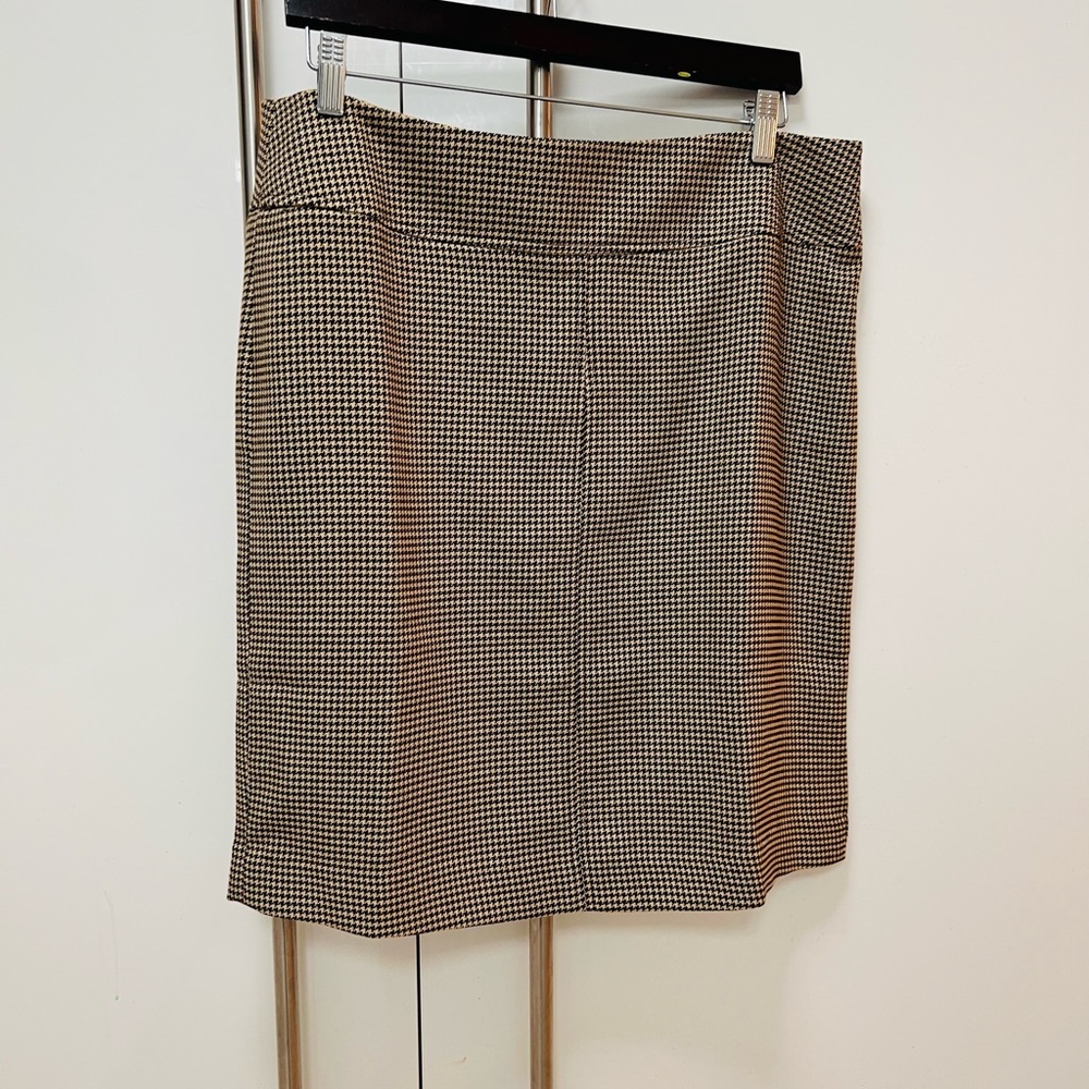 NWOT Chadwicks of Boston Skirt Brown/Tan Houndstooth Lined Size 16P